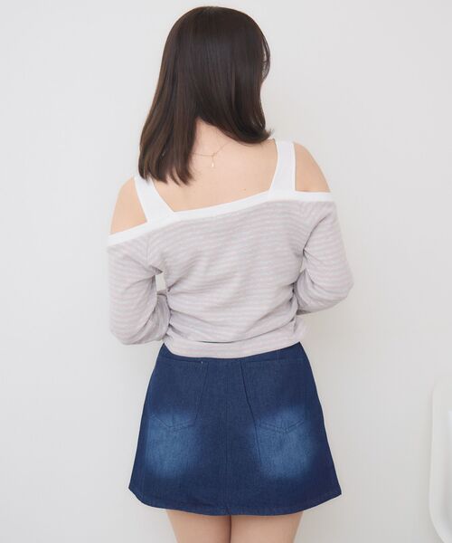 ems excite(エムズエキサイト)の「オフショルボーダーカットソー(Tシャツ/カットソー・レディース・ピンク/ホワイト系その他/ダークブルー・FREE)」の21枚目の写真