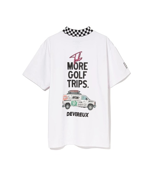 DEVEREUX GOLF(デヴァローゴルフ)の「More Tripチェッカーリブモック(Tシャツ/カットソー・メンズ・ブラック/オレンジ/ホワイト/カーキ・SMALL/MEDIUM/LARGE)」の5枚目の写真