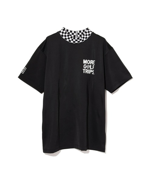DEVEREUX GOLF(デヴァローゴルフ)の「More Tripチェッカーリブモック(Tシャツ/カットソー・メンズ・ブラック/オレンジ/ホワイト/カーキ・SMALL/MEDIUM/LARGE)」の9枚目の写真