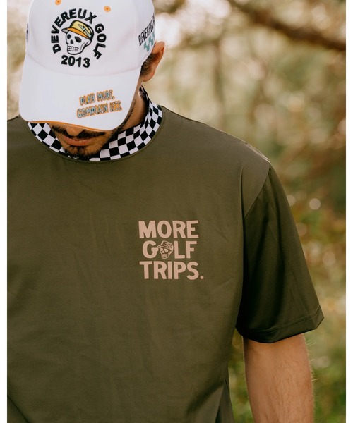 DEVEREUX GOLF(デヴァローゴルフ)の「More Tripチェッカーリブモック(Tシャツ/カットソー・メンズ・ブラック/オレンジ/ホワイト/カーキ・SMALL/MEDIUM/LARGE)」の14枚目の写真
