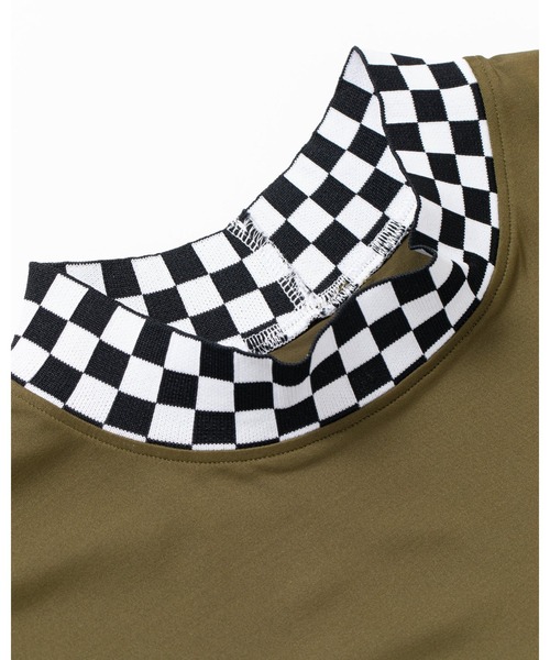 DEVEREUX GOLF(デヴァローゴルフ)の「More Tripチェッカーリブモック(Tシャツ/カットソー・メンズ・ブラック/オレンジ/ホワイト/カーキ・SMALL/MEDIUM/LARGE)」の16枚目の写真