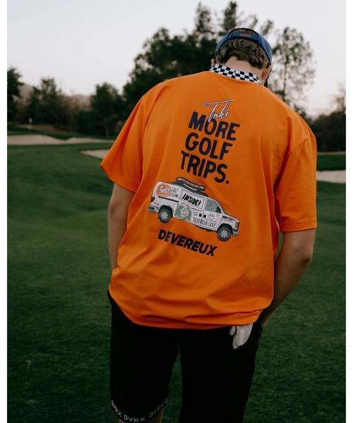 DEVEREUX GOLF(デヴァローゴルフ)の「More Tripチェッカーリブモック(Tシャツ/カットソー・メンズ・ブラック/オレンジ/ホワイト/カーキ・SMALL/MEDIUM/LARGE)」の20枚目の写真