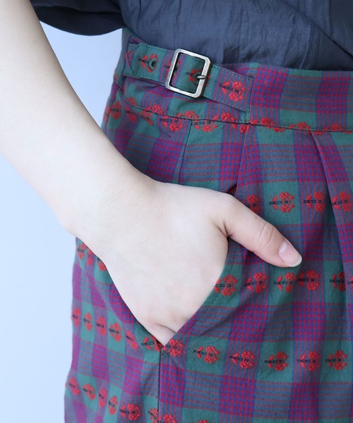 bulle de savon(ビュルデサボン)の「hana×タータンcheck パンツ(その他パンツ・レディース・グリーン・FREE)」の10枚目の写真