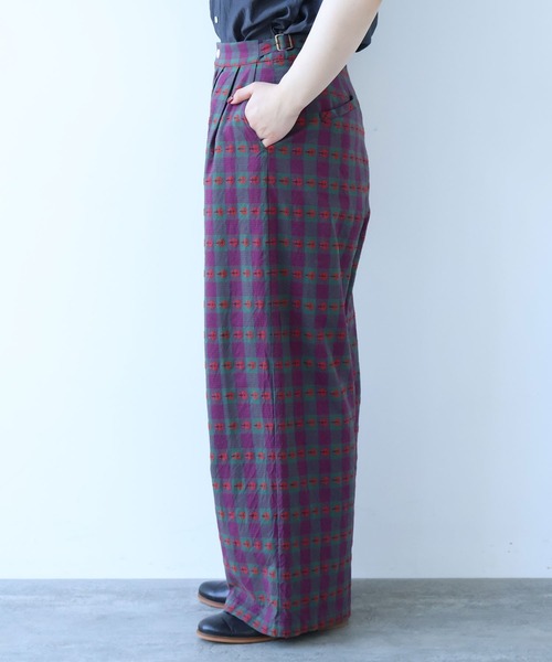 bulle de savon(ビュルデサボン)の「hana×タータンcheck パンツ(その他パンツ・レディース・グリーン・FREE)」の7枚目の写真