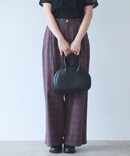 bulle de savon(ビュルデサボン)の「hana×タータンcheck パンツ(その他パンツ・レディース・グリーン・FREE)」の2枚目の写真