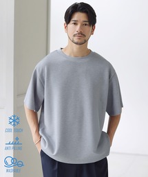 【セットアップ対応】 防シワ・接触冷感・抗ピリング・ウォッシャブル 機能性ハイポンチ半袖Tシャツ
