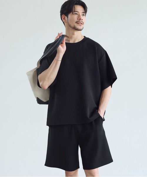 SPU(スプ)の「【セットアップ対応】 防シワ・接触冷感・抗ピリング・ウォッシャブル 機能性ハイポンチ半袖Tシャツ(Tシャツ/カットソー・メンズ・グレー/ブラック/チャコール/ネイビー/ホワイト/杢グレー/グレー系・S/M/L/XL)」の8枚目の写真