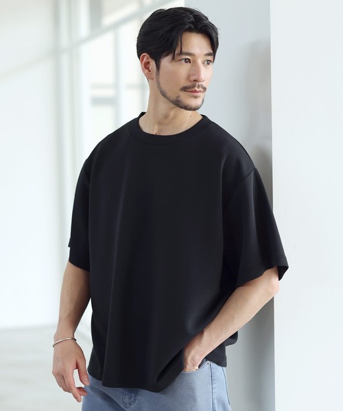 SPU(スプ)の「【セットアップ対応】 防シワ・接触冷感・抗ピリング・ウォッシャブル 機能性ハイポンチ半袖Tシャツ(Tシャツ/カットソー・メンズ・グレー/ブラック/チャコール/ネイビー/ホワイト/杢グレー/グレー系・S/M/L/XL)」の9枚目の写真