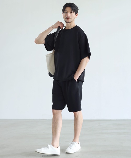 SPU(スプ)の「【セットアップ対応】 防シワ・接触冷感・抗ピリング・ウォッシャブル 機能性ハイポンチ半袖Tシャツ(Tシャツ/カットソー・メンズ・グレー/ブラック/チャコール/ネイビー/ホワイト/杢グレー/グレー系・S/M/L/XL)」の13枚目の写真