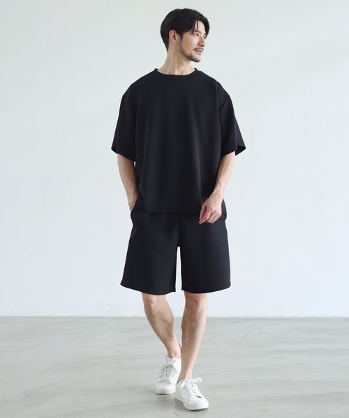 SPU(スプ)の「【セットアップ対応】 防シワ・接触冷感・抗ピリング・ウォッシャブル 機能性ハイポンチ半袖Tシャツ(Tシャツ/カットソー・メンズ・グレー/ブラック/チャコール/ネイビー/ホワイト/杢グレー/グレー系・S/M/L/XL)」の14枚目の写真