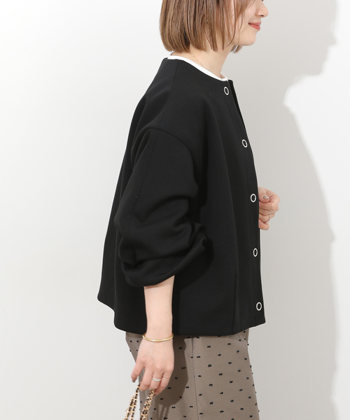 JOURNAL STANDARD relume(ジャーナルスタンダード レリューム)の「ノーカラーコクーンブルゾン(ブルゾン・レディース・アイボリー/ブラック・FREE)」の5枚目の写真