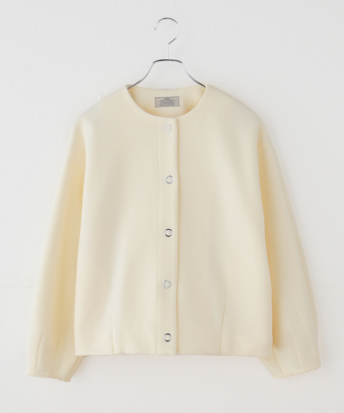 JOURNAL STANDARD relume(ジャーナルスタンダード レリューム)の「ノーカラーコクーンブルゾン(ブルゾン・レディース・アイボリー/ブラック・FREE)」の15枚目の写真