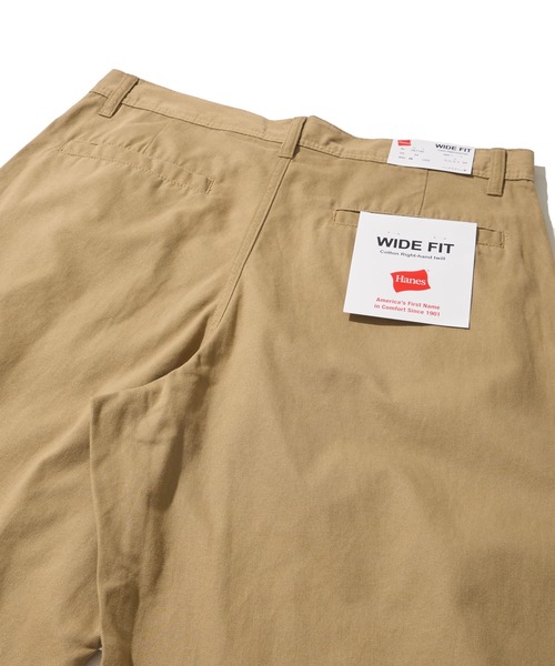 HANES（ヘインズ）の「【HANES/ヘインズ】WIDE FIT CHINO PANTS / ワイドフィット チノパンツ（チノパンツ・メンズ・ベージュ/ブラック/カーキ・SMALL/MEDIUM/LARGE/X-LARGE）」の9枚目の写真