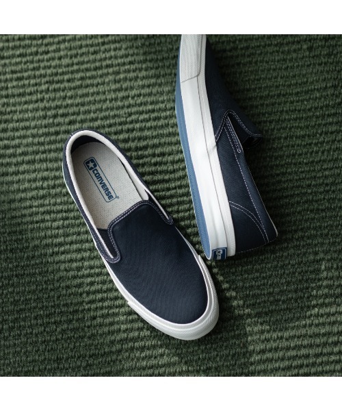 CONVERSE(コンバース)の「【直営店限定】SKIDGRIP AGED SLIP-ON / スキッドグリップ エイジド スリップオン(スリッポン・メンズ・ブラック・5/10.5/9.5/8.5/9/8/4/3.5/4.5/5.5/7.5/7)」の1枚目の写真