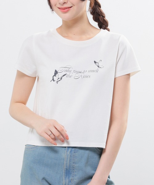 colza(コルザ)の「【UVカット】こだわり綿コンパクトT(Tシャツ/カットソー・レディース・ホワイト/スミクロ/ベージュ/ダークオレンジ・L/M/S)」の8枚目の写真