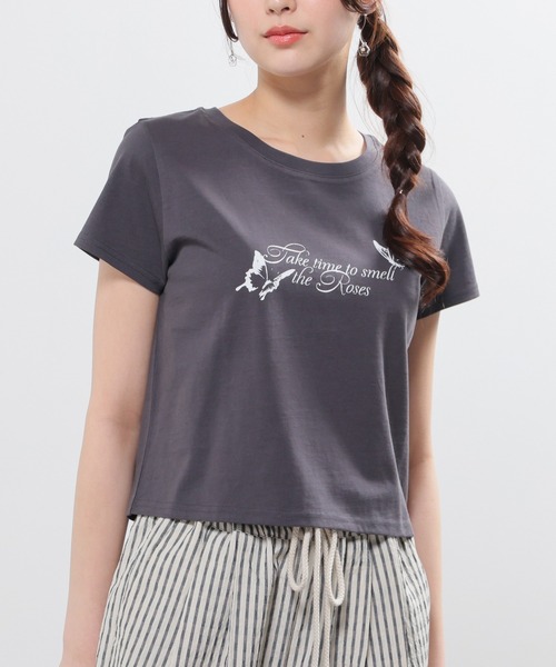 colza(コルザ)の「【UVカット】こだわり綿コンパクトT(Tシャツ/カットソー・レディース・ホワイト/スミクロ/ベージュ/ダークオレンジ・L/M/S)」の10枚目の写真
