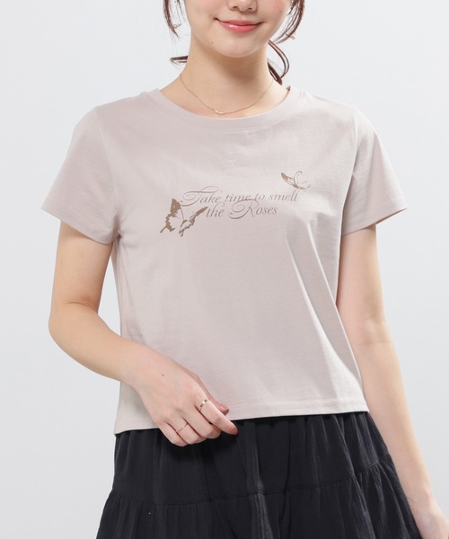 colza(コルザ)の「【UVカット】こだわり綿コンパクトT(Tシャツ/カットソー・レディース・ホワイト/スミクロ/ベージュ/ダークオレンジ・L/M/S)」の15枚目の写真