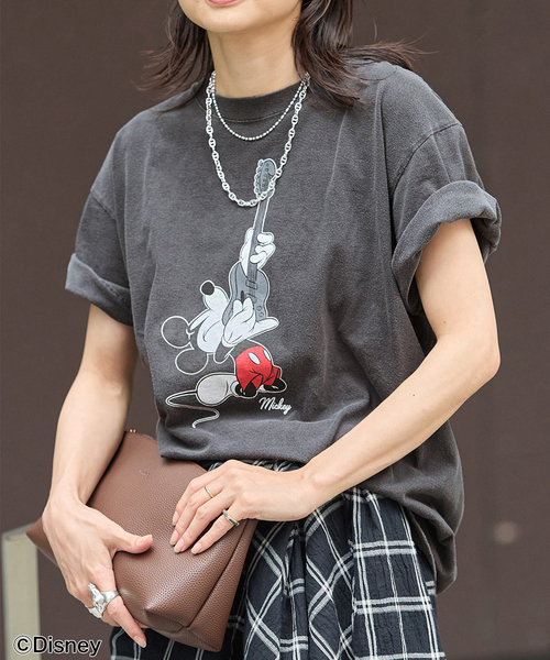 JOURNAL STANDARD(ジャーナルスタンダード)の「MICKEY /JS ROCK Tシャツ(Tシャツ/カットソー・レディース・ホワイト/ブラック系その他・FREE)」の1枚目の写真