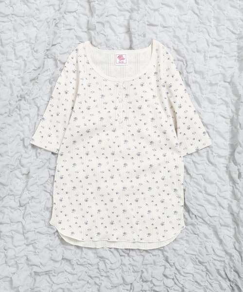 JEMORGAN(ジェーイーモーガン)の「JEMORGAN アイレットフライス花柄ハーフスリーブヘンリー(パック)(Tシャツ/カットソー・レディース・ブラック/ブルー/レッド/ネイビー・F)」の5枚目の写真
