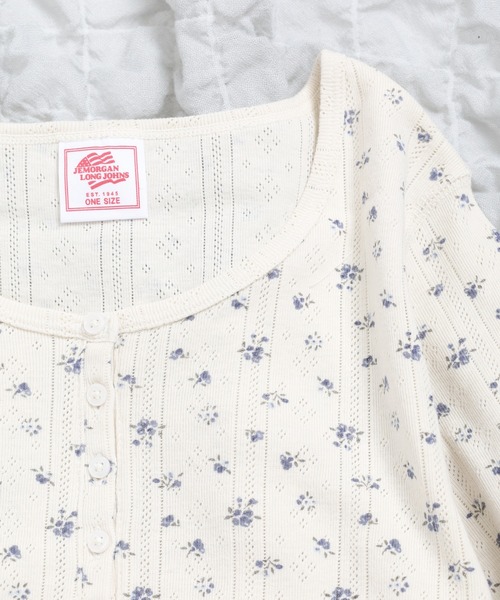 JEMORGAN(ジェーイーモーガン)の「JEMORGAN アイレットフライス花柄ハーフスリーブヘンリー(パック)(Tシャツ/カットソー・レディース・ブラック/ブルー/レッド/ネイビー・F)」の6枚目の写真
