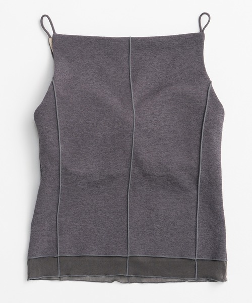 PRANK PROJECT(プランクプロジェクト)の「【2026Summer Pre-Order】シアーヘムカップインキャミ / Sheer Hem Cup-In Cami(キャミソール・レディース・チャコールグレー/ブラック/アイボリー・FREE)」の21枚目の写真