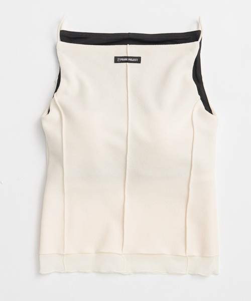 PRANK PROJECT(プランクプロジェクト)の「【2026Summer Pre-Order】シアーヘムカップインキャミ / Sheer Hem Cup-In Cami(キャミソール・レディース・チャコールグレー/ブラック/アイボリー・FREE)」の18枚目の写真