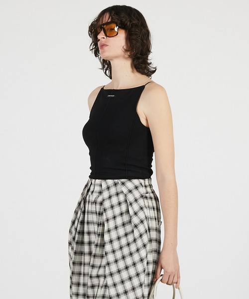 PRANK PROJECT(プランクプロジェクト)の「【2026Summer Pre-Order】シアーヘムカップインキャミ / Sheer Hem Cup-In Cami(キャミソール・レディース・チャコールグレー/ブラック/アイボリー・FREE)」の8枚目の写真