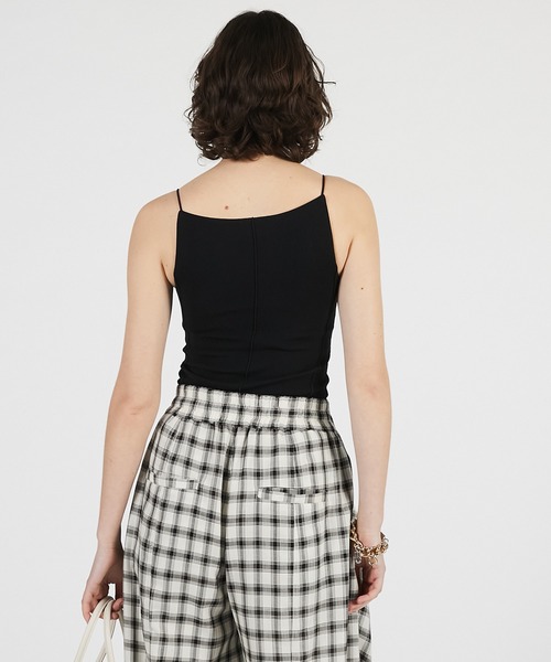 PRANK PROJECT(プランクプロジェクト)の「【2026Summer Pre-Order】シアーヘムカップインキャミ / Sheer Hem Cup-In Cami(キャミソール・レディース・チャコールグレー/ブラック/アイボリー・FREE)」の9枚目の写真