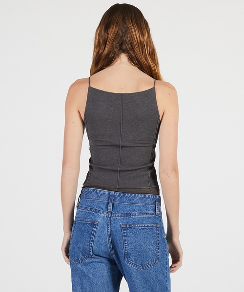 PRANK PROJECT(プランクプロジェクト)の「【2026Summer Pre-Order】シアーヘムカップインキャミ / Sheer Hem Cup-In Cami(キャミソール・レディース・チャコールグレー/ブラック/アイボリー・FREE)」の14枚目の写真