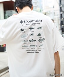 限定展開 ガチャピン・ムック×Columbia×FREAK'S STORE 別注 インペリアルパーク  ルアーモチーフ バックプリント  Tシャツ