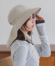 シェード付きサファリハット / 完全遮光・接触冷感 ・洗える帽子