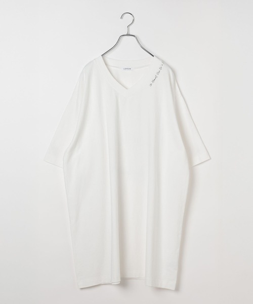 LEPSIM(レプシィム)の「アソートBIGミディワンピース 663666(Tシャツ/カットソー・レディース・チャコールグレー/オフホワイト・FREE)」の2枚目の写真