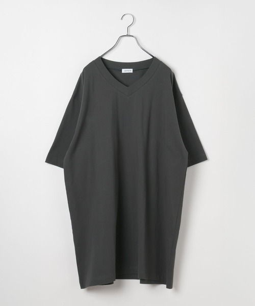 LEPSIM(レプシィム)の「アソートBIGミディワンピース 663666(Tシャツ/カットソー・レディース・チャコールグレー/オフホワイト・FREE)」の1枚目の写真