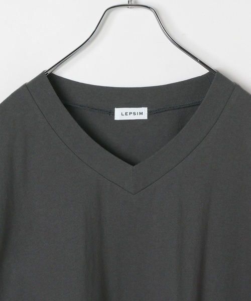 LEPSIM(レプシィム)の「アソートBIGミディワンピース 663666(Tシャツ/カットソー・レディース・チャコールグレー/オフホワイト・FREE)」の4枚目の写真