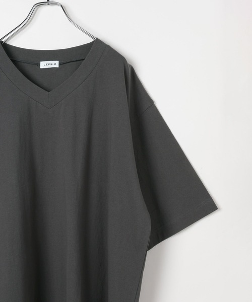 LEPSIM(レプシィム)の「アソートBIGミディワンピース 663666(Tシャツ/カットソー・レディース・チャコールグレー/オフホワイト・FREE)」の5枚目の写真