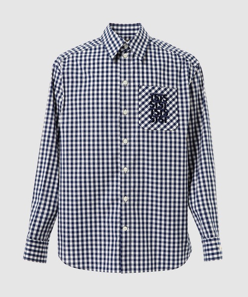 TSTS（ティーエスティーエス）の「TSTS GINGHAM SHIRT（シャツ/ブラウス・メンズ・ネイビー/サックスブルー/グレー/ピンク/レッド/ブラック/グリーン・L）」の4枚目の写真