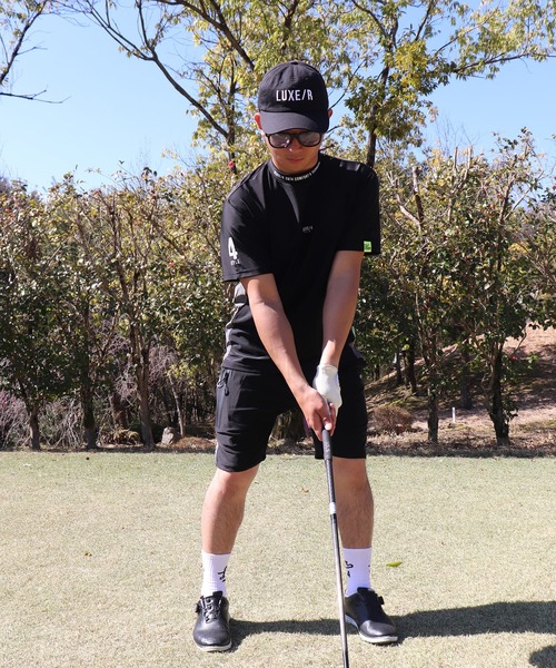 LUXE/R GOLF(ラグジュ ゴルフ)の「(RM)【LUXE/R GOLF】ストレッチ スムース ロゴ パンツ ハーフパンツ(その他パンツ・メンズ・ネイビー/ホワイト/チャコールグレー/ブラック・X-LARGE/LARGE/MEDIUM)」の14枚目の写真
