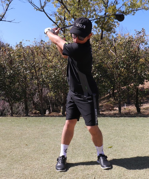 LUXE/R GOLF(ラグジュ ゴルフ)の「(RM)【LUXE/R GOLF】ストレッチ スムース ロゴ パンツ ハーフパンツ(その他パンツ・メンズ・ネイビー/ホワイト/チャコールグレー/ブラック・X-LARGE/LARGE/MEDIUM)」の16枚目の写真