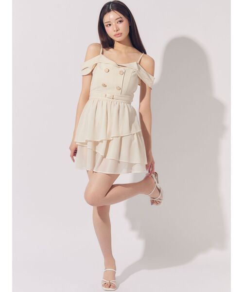 RESEXXY（リゼクシー）の「2WAYオフショルドッキングワンピース（ワンピース・レディース・ブラック/アイボリー/チャコールグレー・FREE）」の21枚目の写真