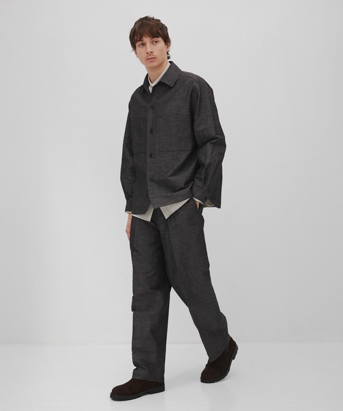 CITY TOKYO(シティトウキョウ)の「【CITY TOKYO/シティートーキョー】Hemp linen トラウザーズ(スラックス・メンズ・ダークグレー/ベージュ・1/3/2)」の4枚目の写真