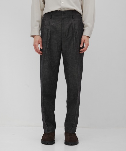 CITY TOKYO(シティトウキョウ)の「【CITY TOKYO/シティートーキョー】Hemp linen トラウザーズ(スラックス・メンズ・ダークグレー/ベージュ・1/3/2)」の5枚目の写真