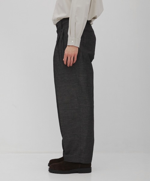 CITY TOKYO(シティトウキョウ)の「【CITY TOKYO/シティートーキョー】Hemp linen トラウザーズ(スラックス・メンズ・ダークグレー/ベージュ・1/3/2)」の6枚目の写真