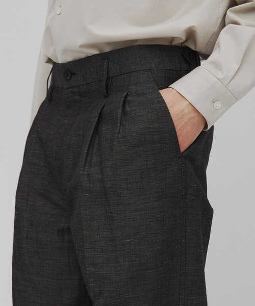 CITY TOKYO(シティトウキョウ)の「【CITY TOKYO/シティートーキョー】Hemp linen トラウザーズ(スラックス・メンズ・ダークグレー/ベージュ・1/3/2)」の9枚目の写真