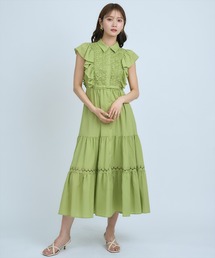 AND COUTURE（アンドクチュール）の「レースフリルシャツワンピース（ワンピース）」