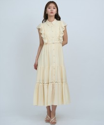 AND COUTURE（アンドクチュール）の「レースフリルシャツワンピース（ワンピース）」