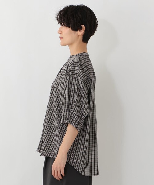 Afternoon Tea(アフタヌーンティー)の「バンセルクールスキッパーブラウス(シャツ/ブラウス・レディース・ブルー/ネイビー/ブラウン・MEDIUM)」の10枚目の写真