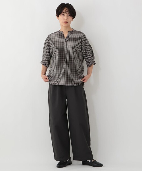 Afternoon Tea(アフタヌーンティー)の「バンセルクールスキッパーブラウス(シャツ/ブラウス・レディース・ブルー/ネイビー/ブラウン・MEDIUM)」の11枚目の写真