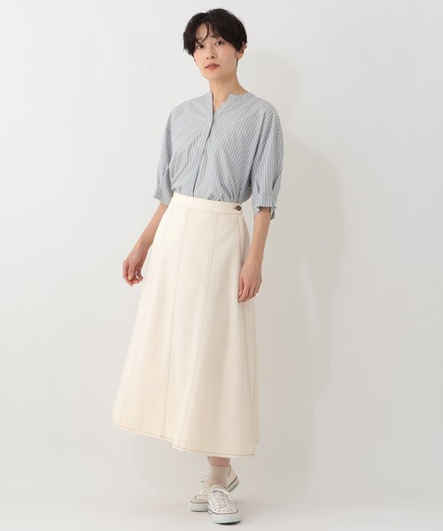 Afternoon Tea(アフタヌーンティー)の「バンセルクールスキッパーブラウス(シャツ/ブラウス・レディース・ブルー/ネイビー/ブラウン・MEDIUM)」の16枚目の写真