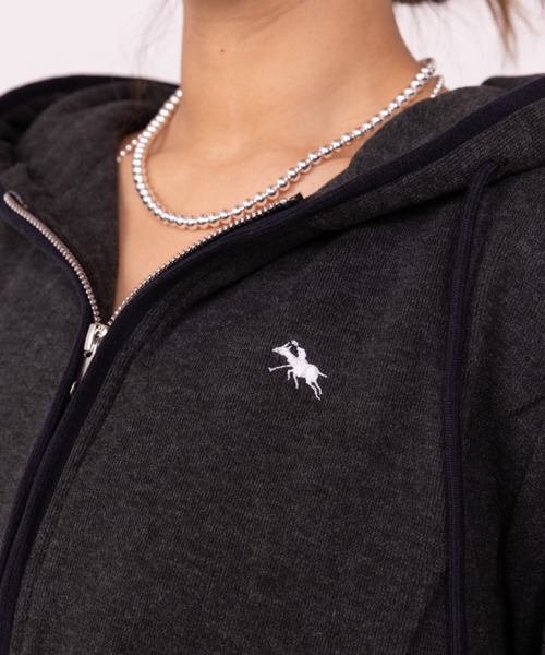 POLOCHAMPS(ポロチャンプス)の「【POLOCHAMPS/ポロチャンプス】ダブルジップパーカー+ワイドパンツ ワンポイント刺繍 パイルセットアップ(セットアップ・レディース・グレー/ダークグレー/ホワイト・FREE)」の20枚目の写真