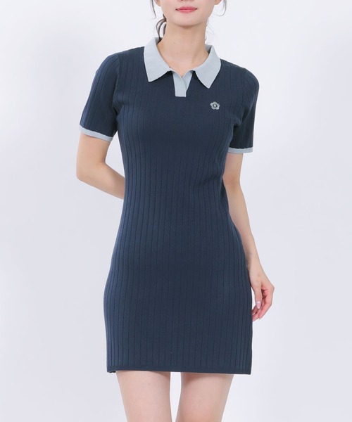 完売品　MARY QUANT ルームウェア オンラインショップ限定色(ネイビー) ワイドリブニット ワンピース（ネイビー） | MARY QUANT ONLINE SHOP